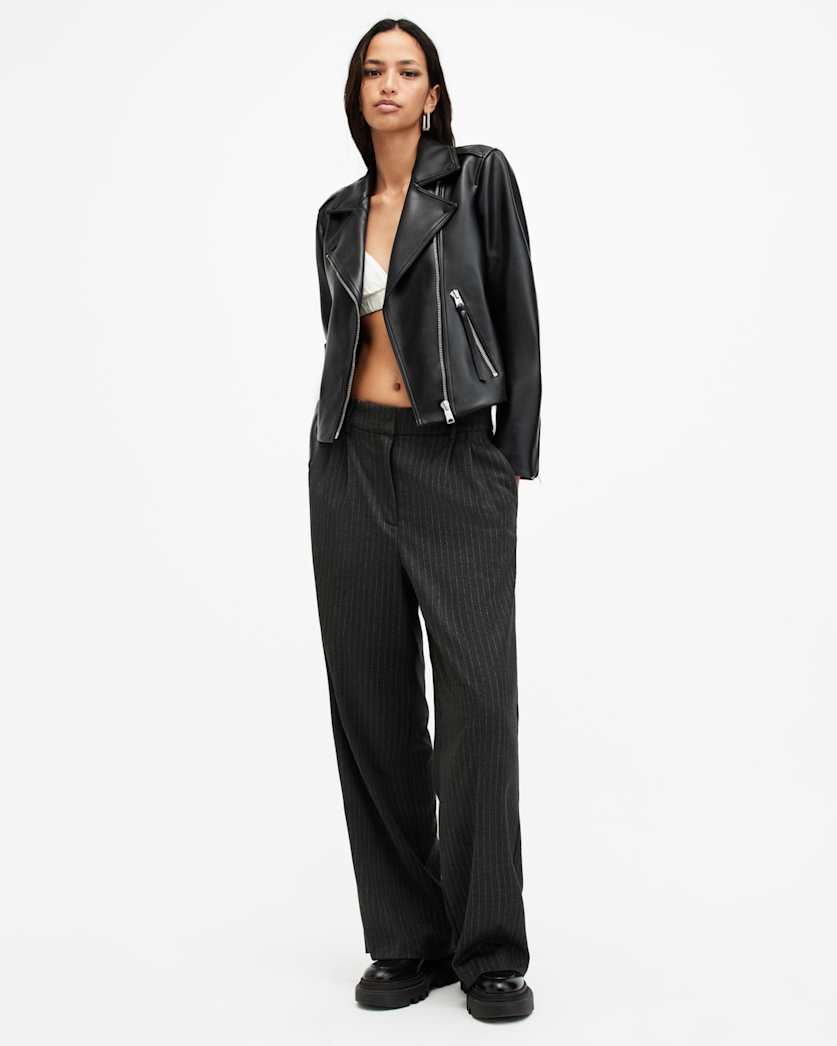 Dalby Slim Fit Faux Biker Jacket