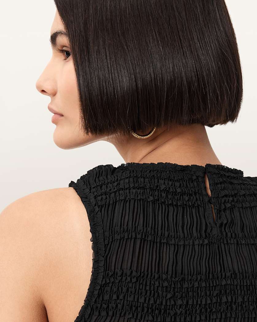 Marion Shirred Sleeveless Top