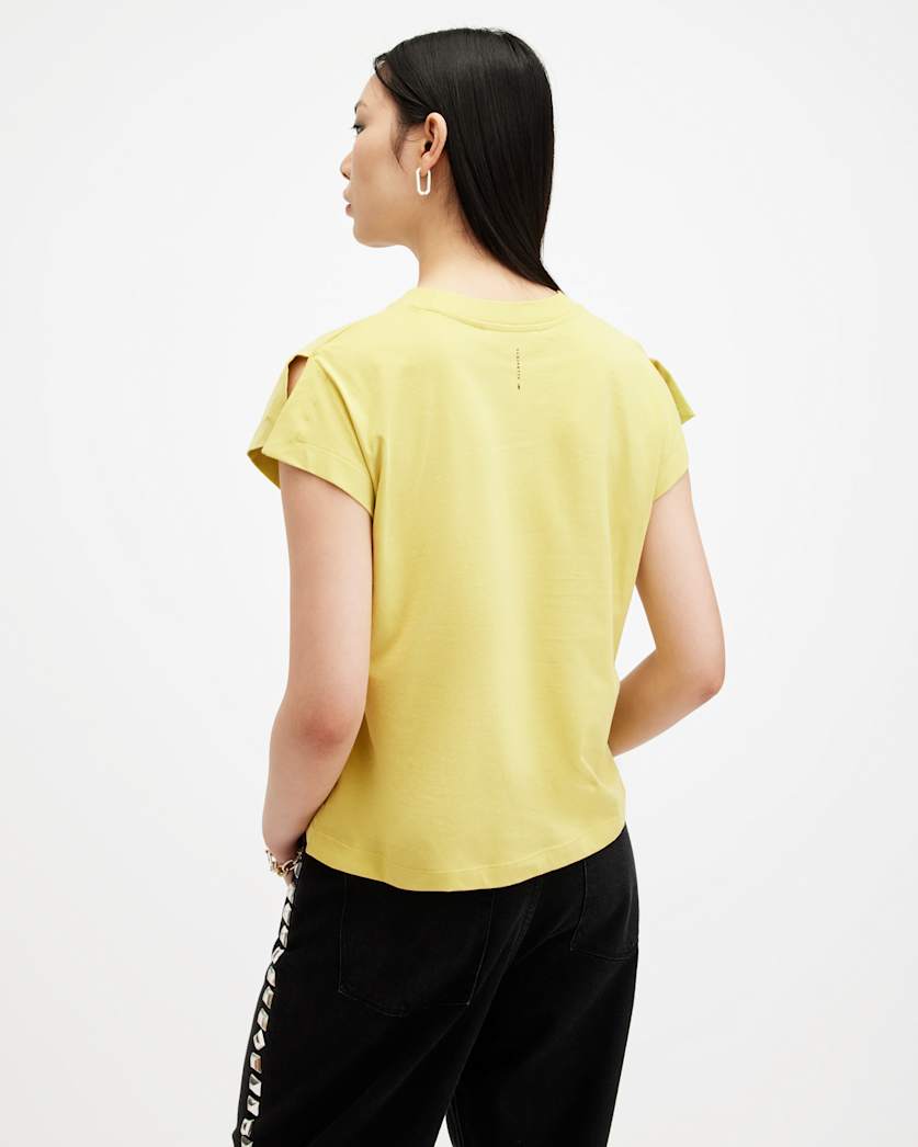 Rue Split Shoulder Crew Neck T-Shirt