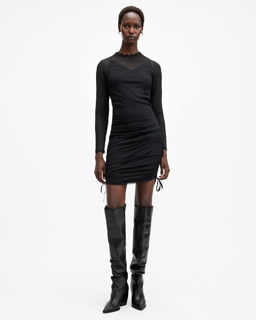 Adara Polka Dot Tulle Mini Dress