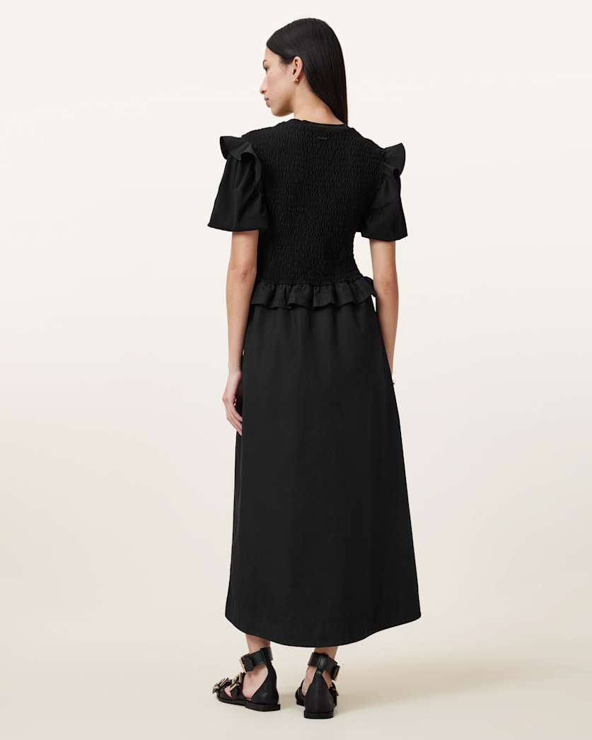 Ode Puff Sleeve Midi Dress