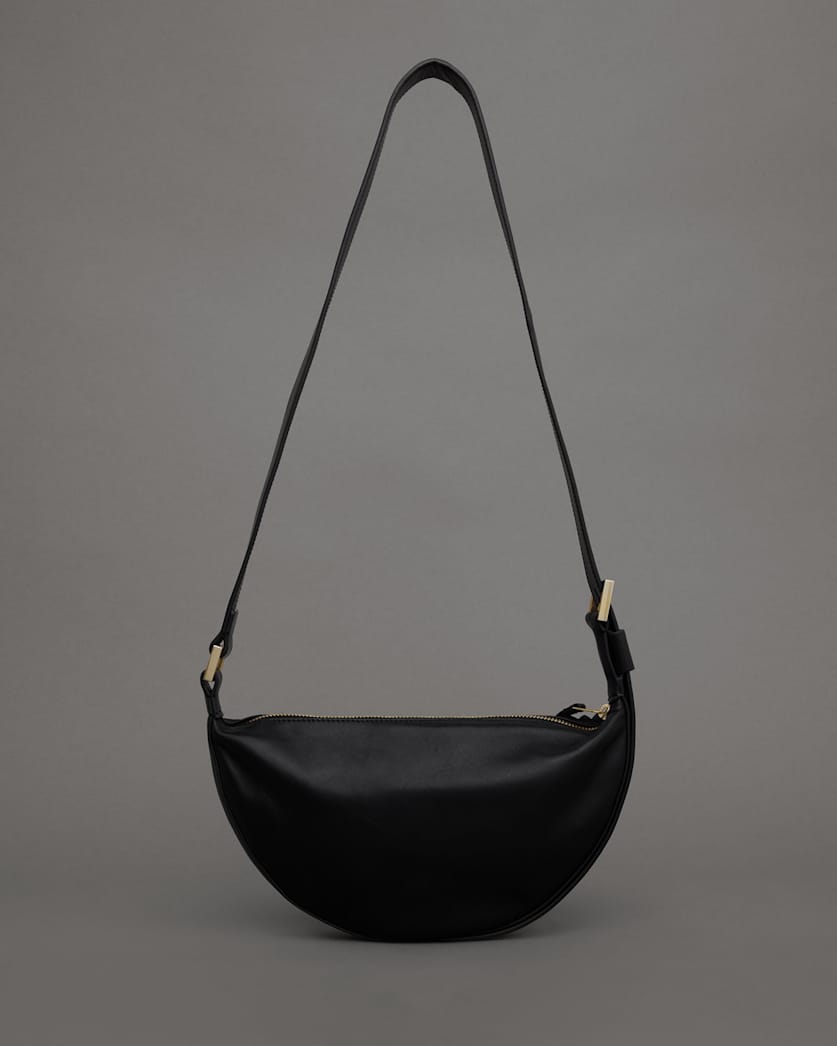 Half Moon Studded Crossbody Bag
