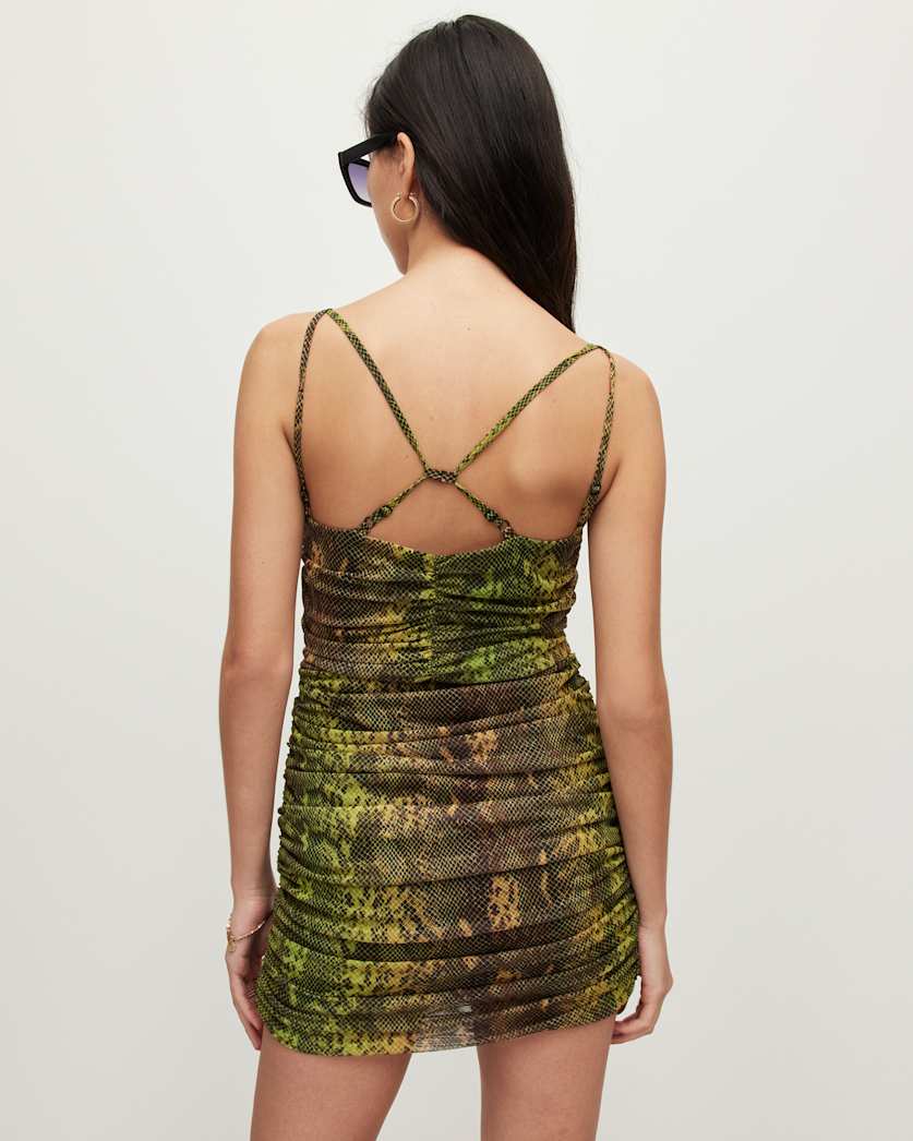 Gloria Ramona Snake Print Mini Dress