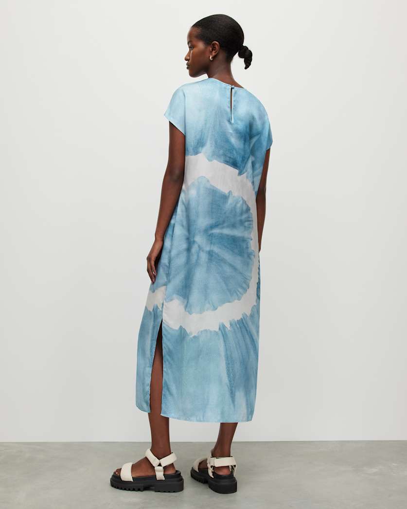 Etta Mariana Silk Blend Tie Dye Dress