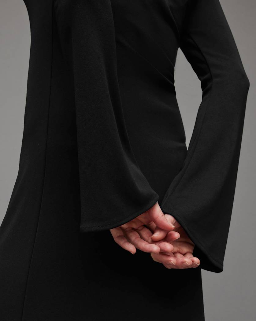 Carolina Long Sleeve Flared Maxi Dress