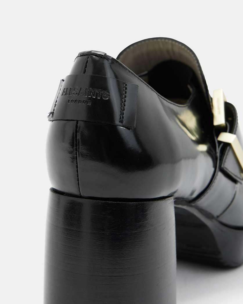 Zia Heeled Leather Loafers