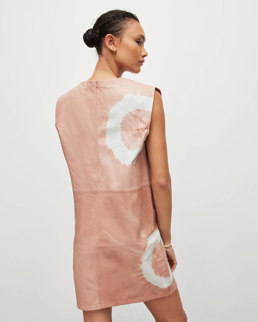 Mika Leather Tie Dye Relaxed Mini Dress