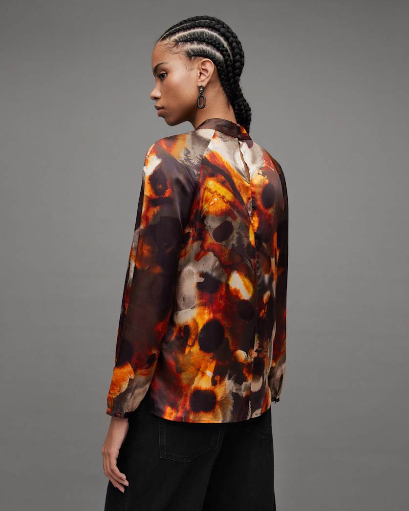 Zola Silk Blend High Neck Top