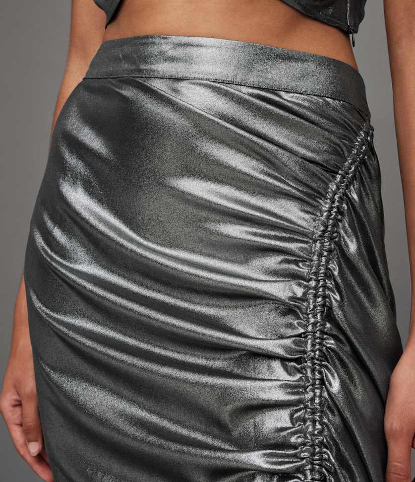 Carla Gathered Metallic Matching Co-Ord  large