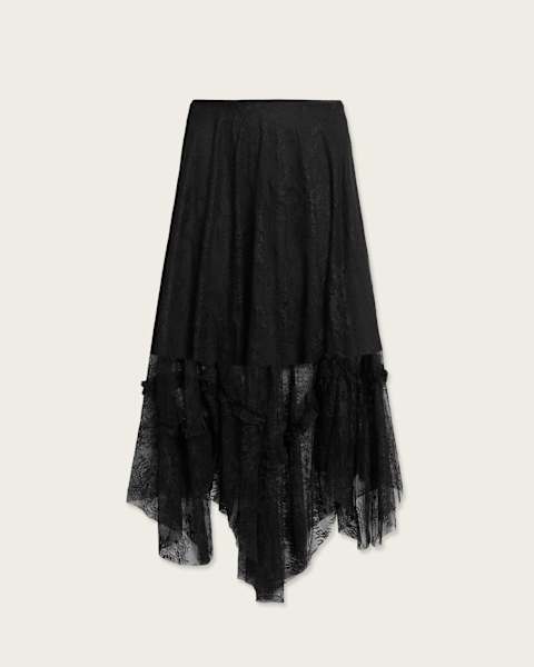 Josie Tiered Lace Midi Skirt