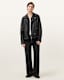 Milo Asymmetric Zip Leather Biker Jacket