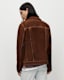 Milo Asymmetric Zip Suede Biker Jacket