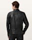 Cora Leather Snap Back Collar Jacket