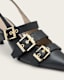 Vivian Leather Buckle Slingback Heels