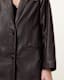 Aire Long Line Leather Coat