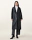 Aire Long Line Leather Coat