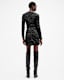 Eris Metallic Leopard Print Mini Skirt