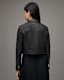 Dalby Cropped Leather Biker Jacket