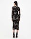 Keiko Mesh Gathered V-Neck Midi Dress