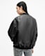 Belle Oversized Leather Bomber Jacket
