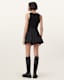 Tulip Black Cotton Mini Skirt