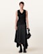 Pia Satin Asymmetric Maxi Skirt