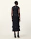 Nyla Sleeveless Shirred Midi Dress