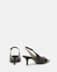 Grace Leather Chain Slingback Heels