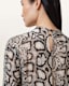 Rizo Snake Print Silk Blend Midi Dress
