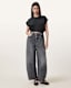 Mira Cropped Satin Drawcord T-Shirt