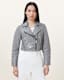 Elora Cropped Slim Leather Biker Jacket
