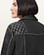 Cargo Distressed Leather Biker Jacket