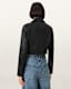 Elora Cropped Slim Leather Biker Jacket