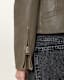 Dalby Slim Fit Leather Biker Jacket