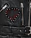 College Relaxed Fit Leather Biker Jacket