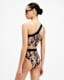 Dara Snake Print Asymmetric Bikini Top