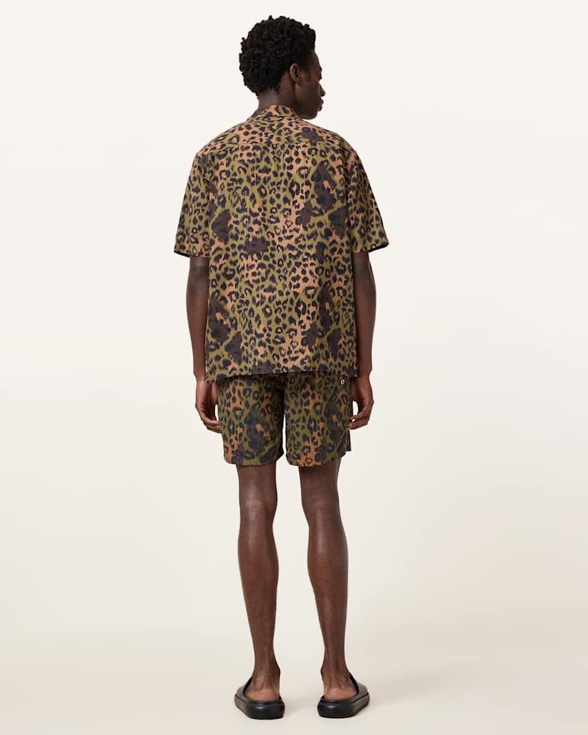 Styx Leopard Print Swim Shorts