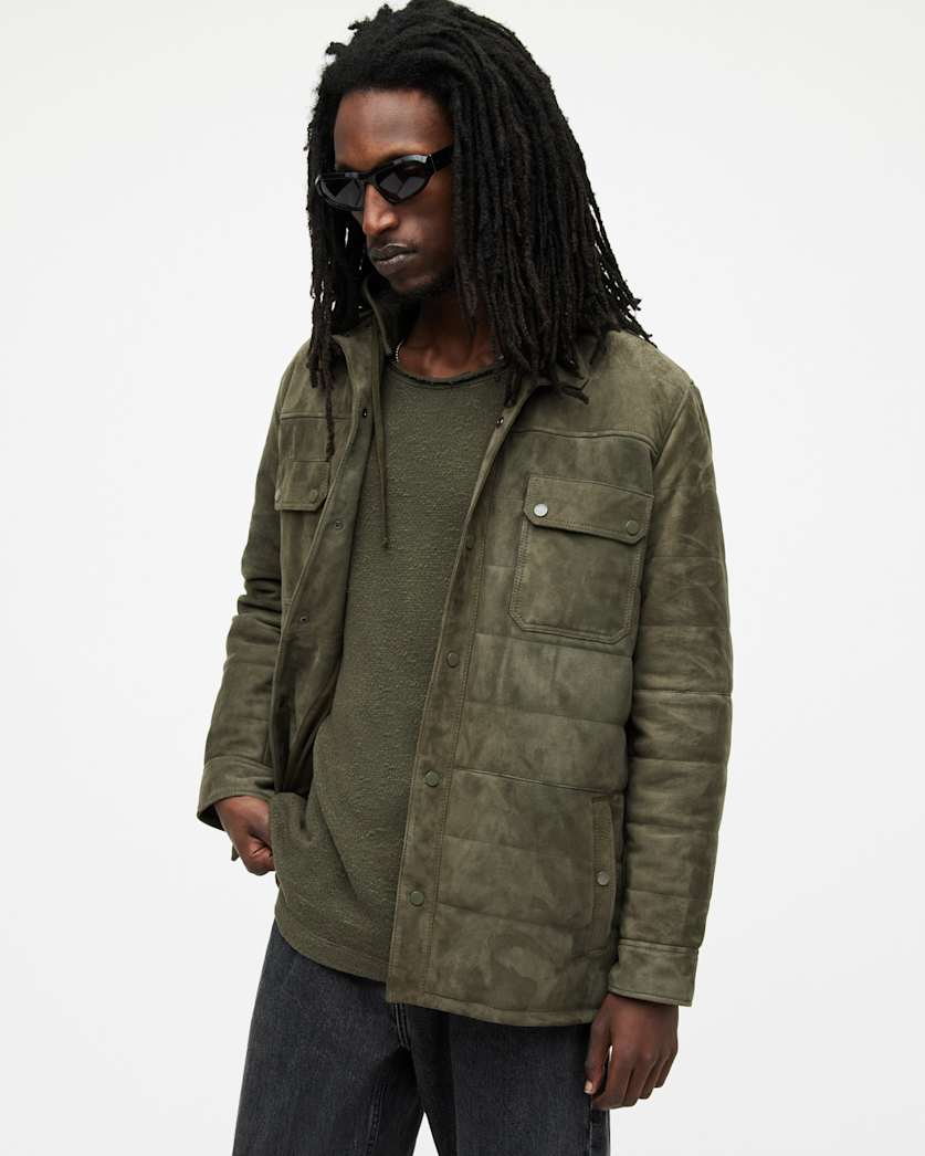 Ross Relaxed Fit Suede Overshirt