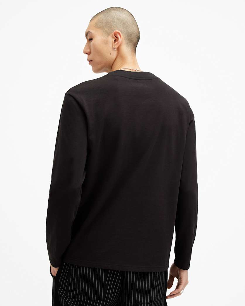 Nero Mock Neck Relaxed Fit T-Shirt