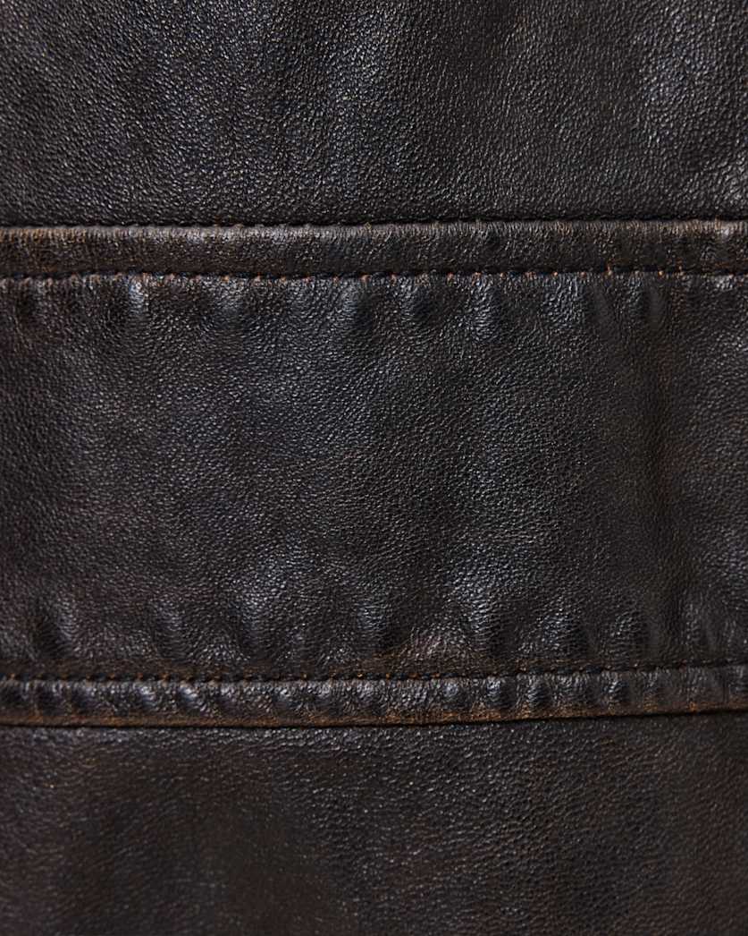 Marco Oversized Leather Bomber Jacket