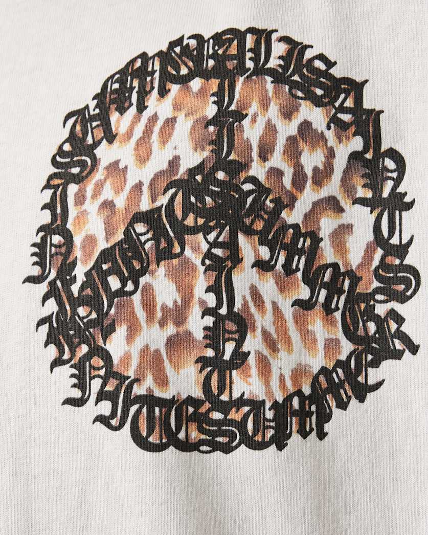 Incessant Leopard Logo Oversized T-Shirt