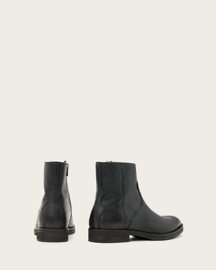 Lang Leather Zip Up Boots