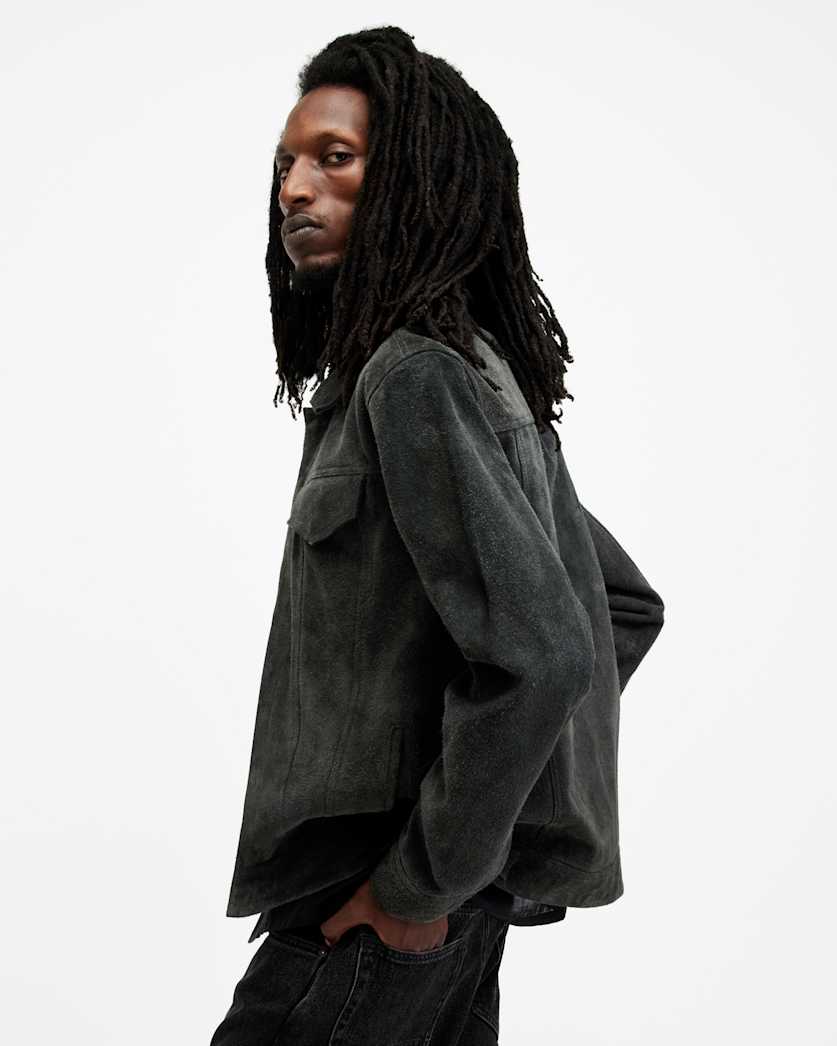 Hopper Suede Trucker Jacket