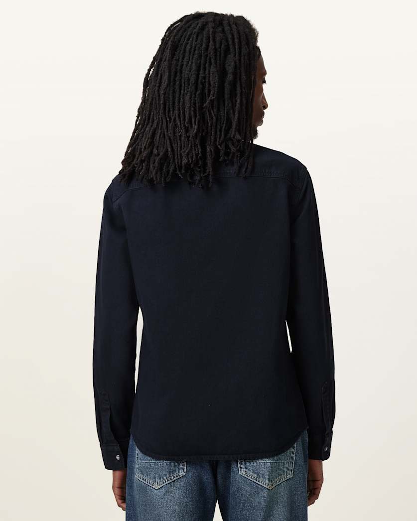 Gleason Press Stud Ramskull Denim Shirt