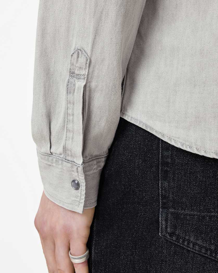Gleason Press Stud Ramskull Denim Shirt