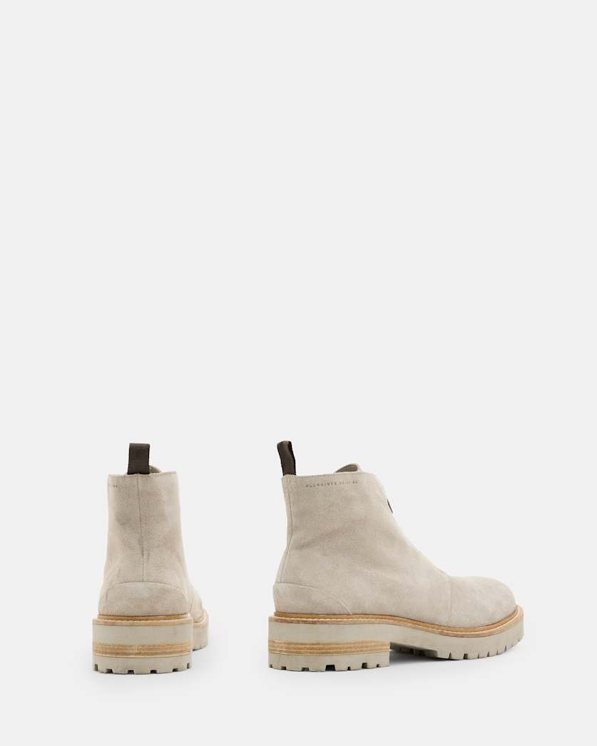 Master Suede Zip Up Boots