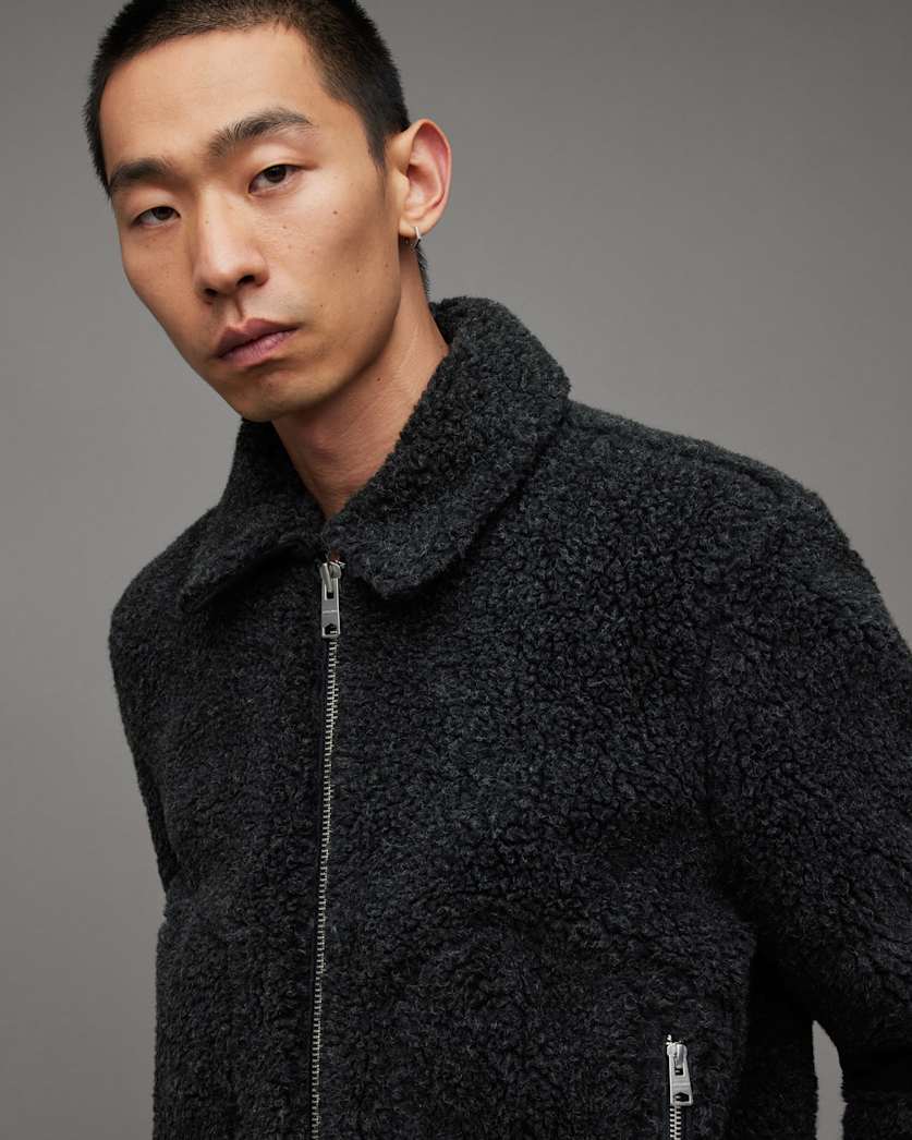 Buzz Teddy Textured Bomber Jacket