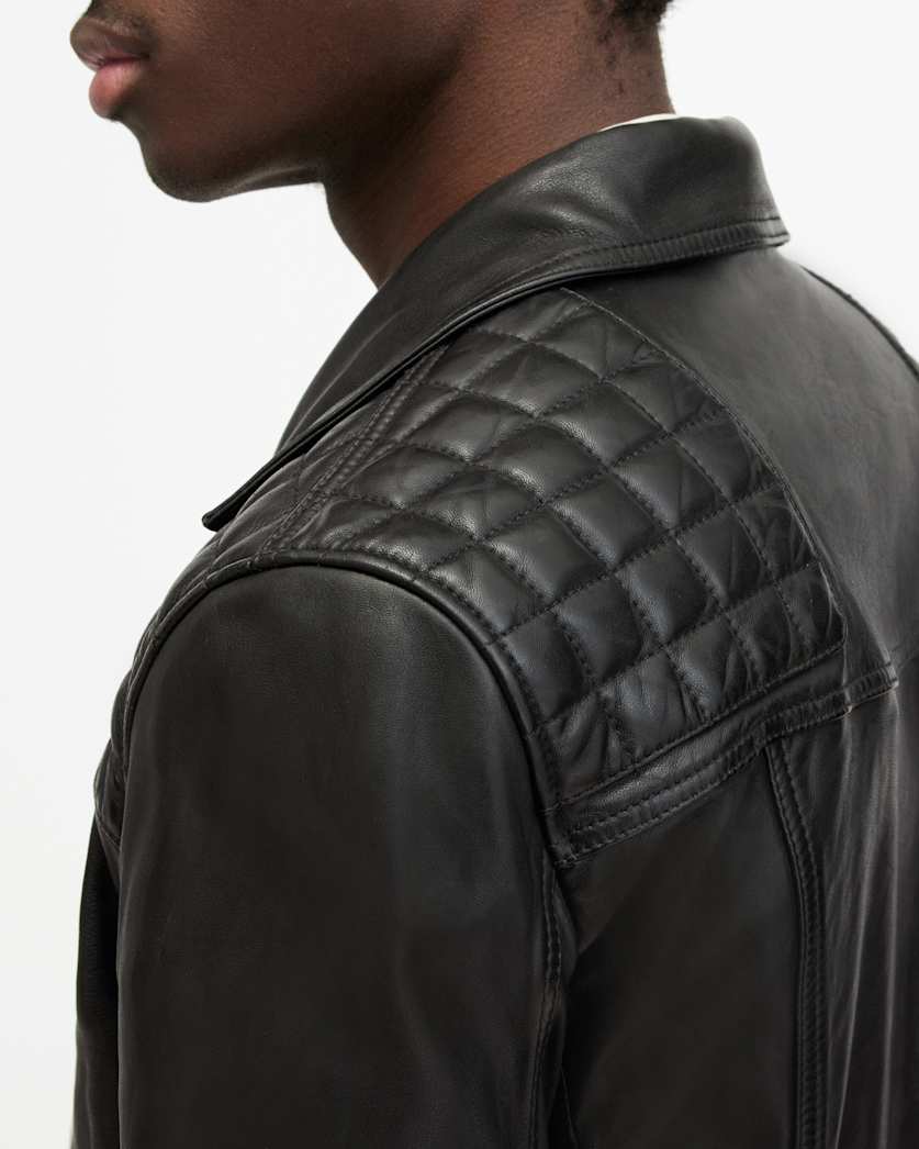 Conroy Textured Leather Biker Jacket