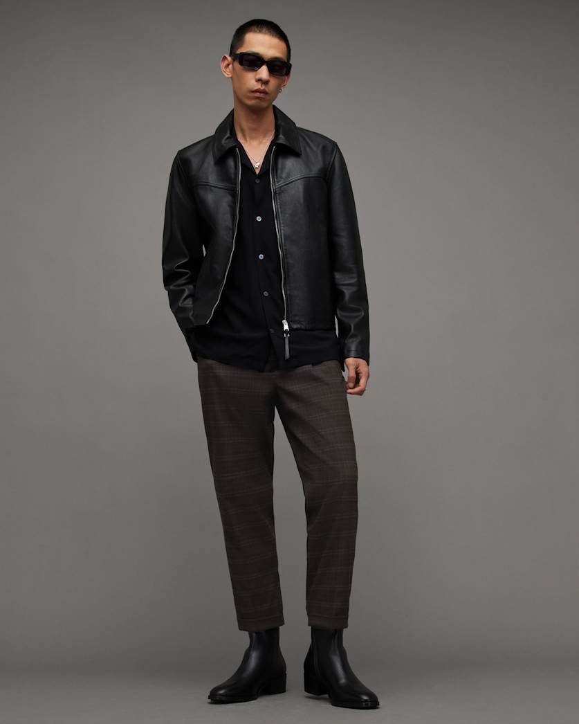 Spica Checked Wide Tapered Fit Trousers