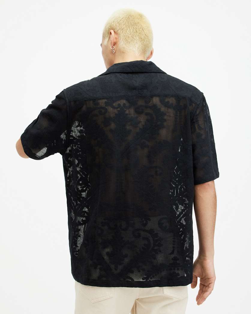 Cerrito Crochet Lace Relaxed Fit Shirt